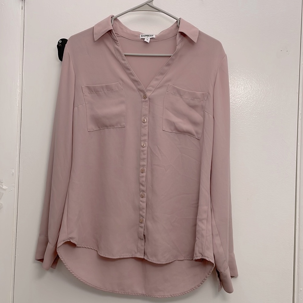 Express Button Up Loose Blouse